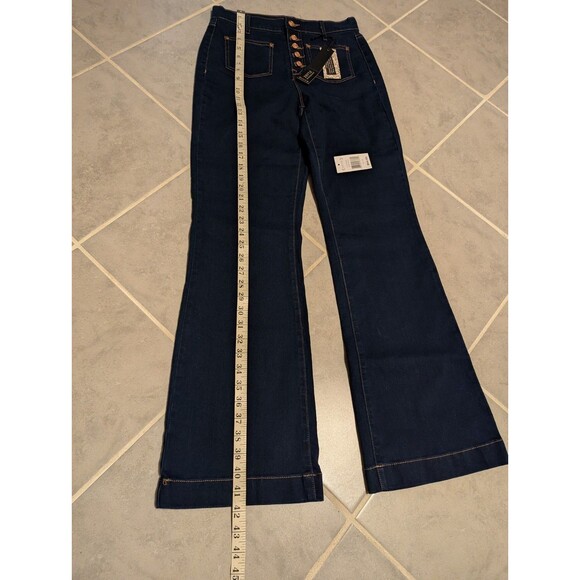 “Nanette Lepore Jolie Super High Rise Bootcut Flare Jeans Size 4 Western Style - Picture 3 of 16
